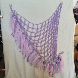 Stuffed Animal Storage - Stuffed Animal Hammock Corner - Blue And Purple Color
